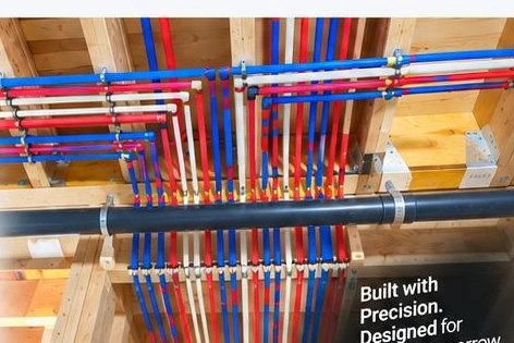 Plumbing rough-in detail from supplied design